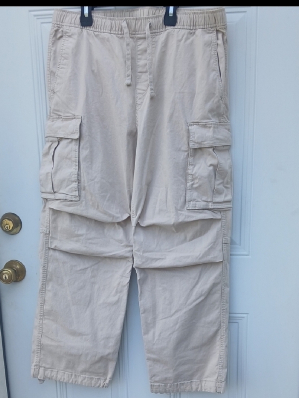 H&M Cream Cargo Pants with Flap Pockets